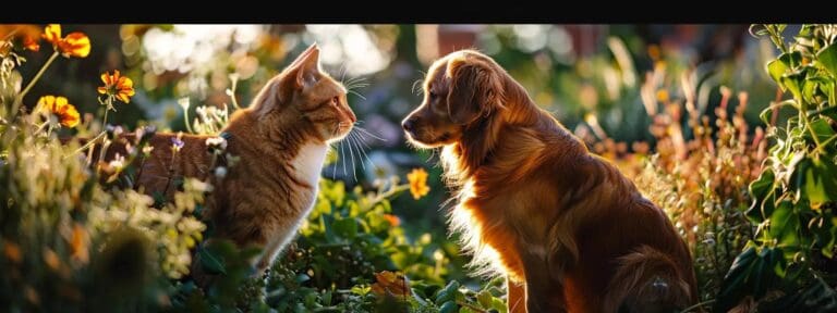 healthy dog and cat